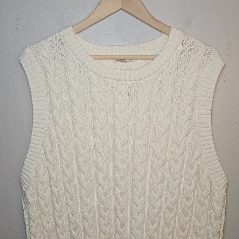 Faherty Sunwashed Organic Cotton Knit Sweater Vest NWT